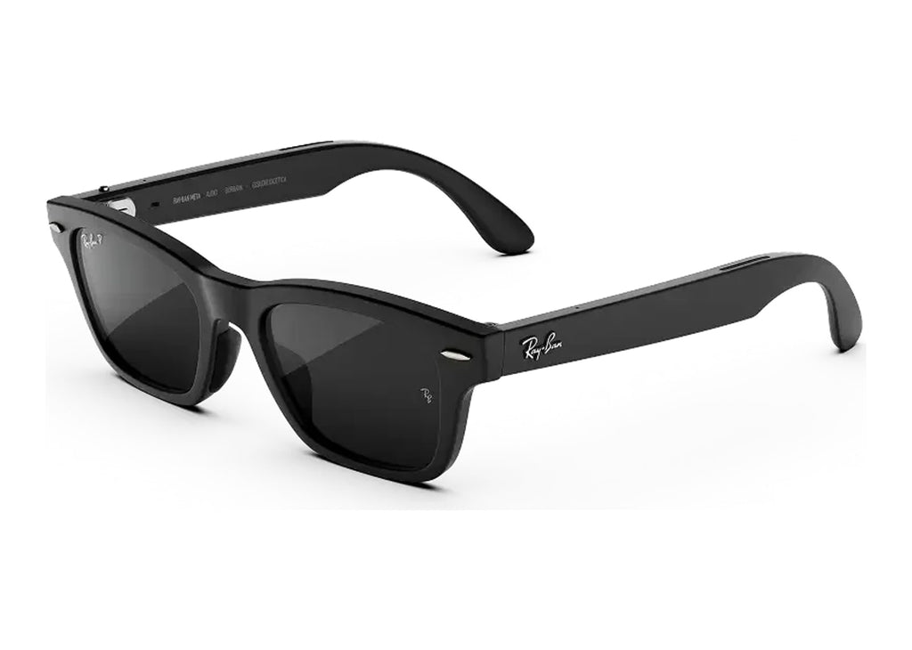 Ray-Ban Meta Burbank Audio AI Smart Glasses Polarized Grey Lens Matte Black