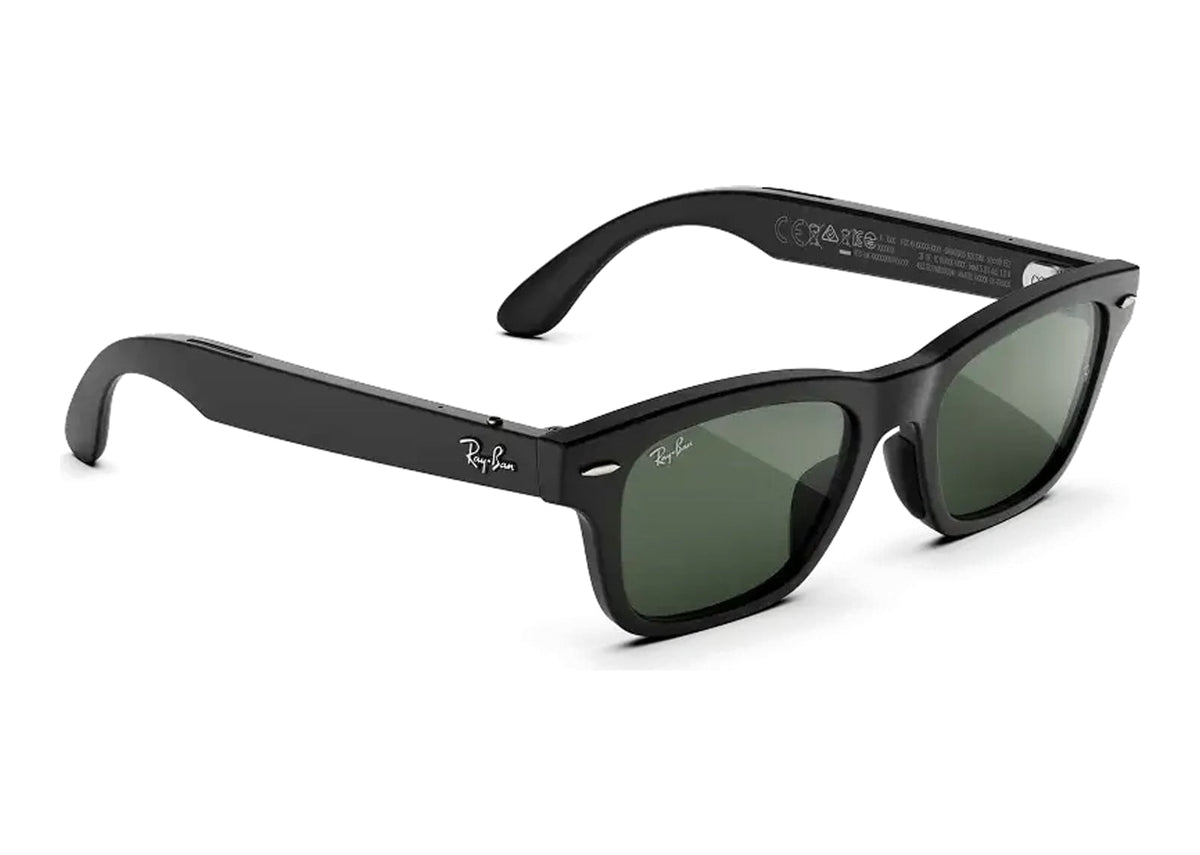 Ray-Ban Meta Burbank Audio AI Smart Glasses Transitions Graphite Green Lens Matte Black