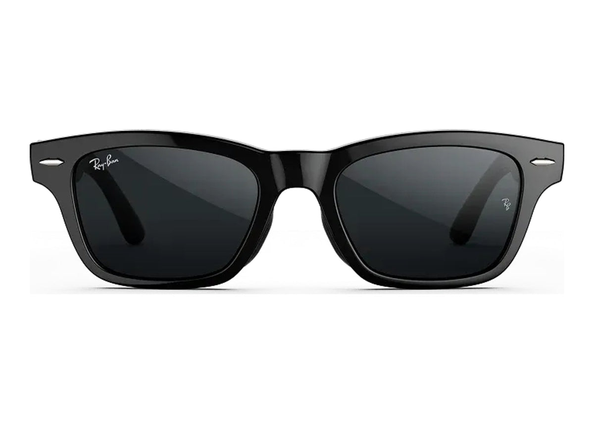 Ray-Ban Meta Burbank Audio AI Smart Glasses Transitions Grey Lens Shiny Black