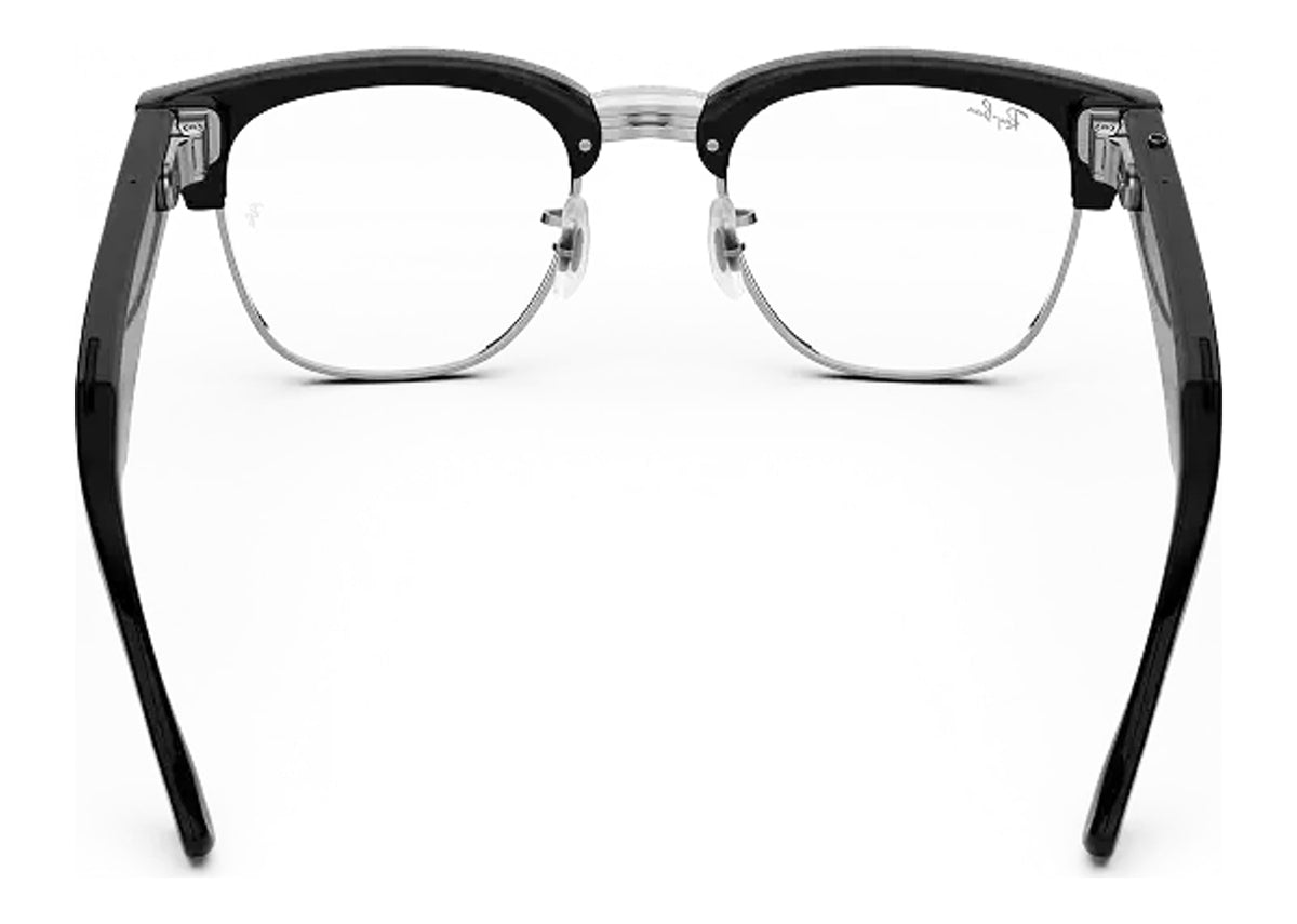 Ray-Ban Meta Clubmaster Audio AI Smart Glasses Clear Lens Shiny Black