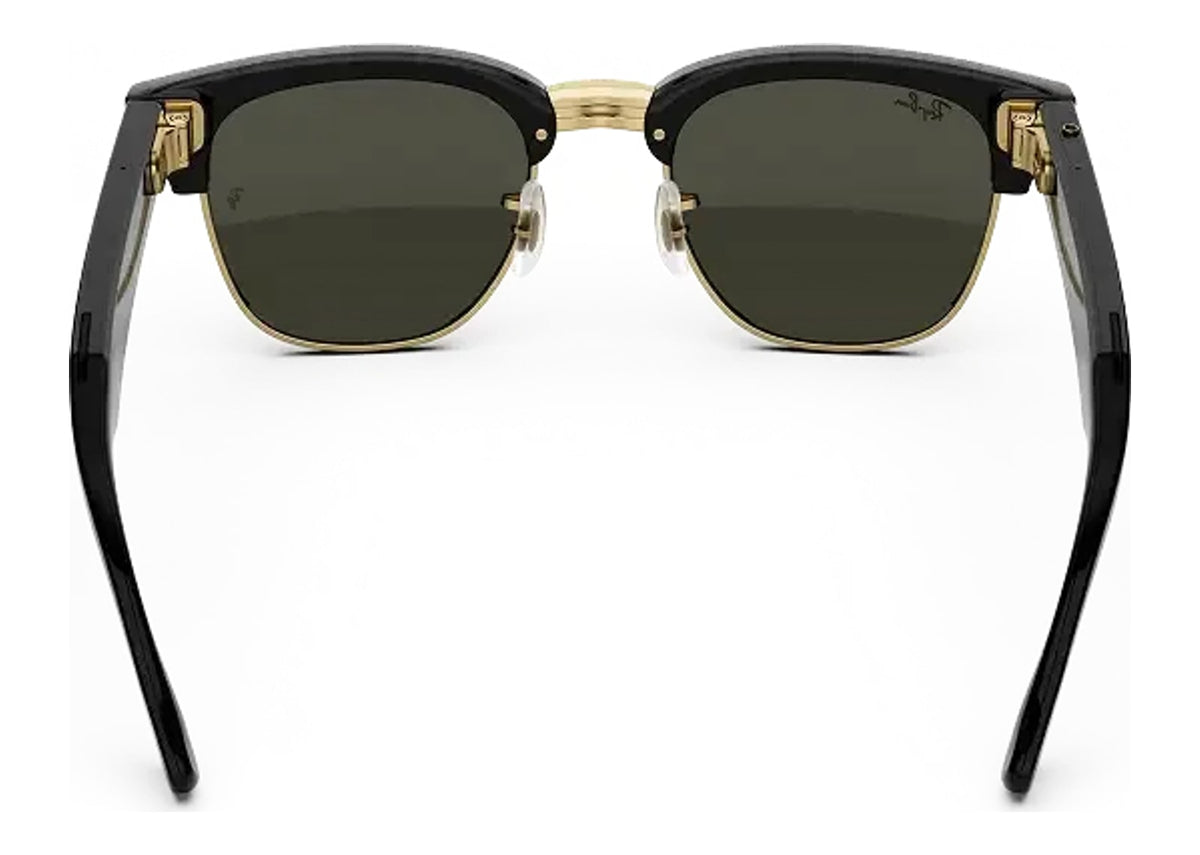 Ray-Ban Meta Clubmaster Audio AI Smart Glasses Green Lens Shiny Black