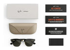 Ray-Ban Meta Clubmaster Audio AI Smart Glasses Green Lens Shiny Black