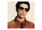 Ray-Ban Meta Clubmaster Audio AI Smart Glasses Transitions Graphite Green Lens Shiny Black