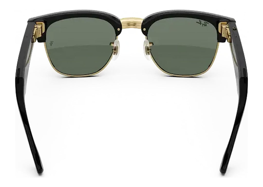 Ray-Ban Meta Clubmaster Audio AI Smart Glasses Transitions Graphite Green Lens Shiny Black