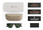 Ray-Ban Meta Clubmaster Audio AI Smart Glasses Transitions Graphite Green Lens Shiny Black