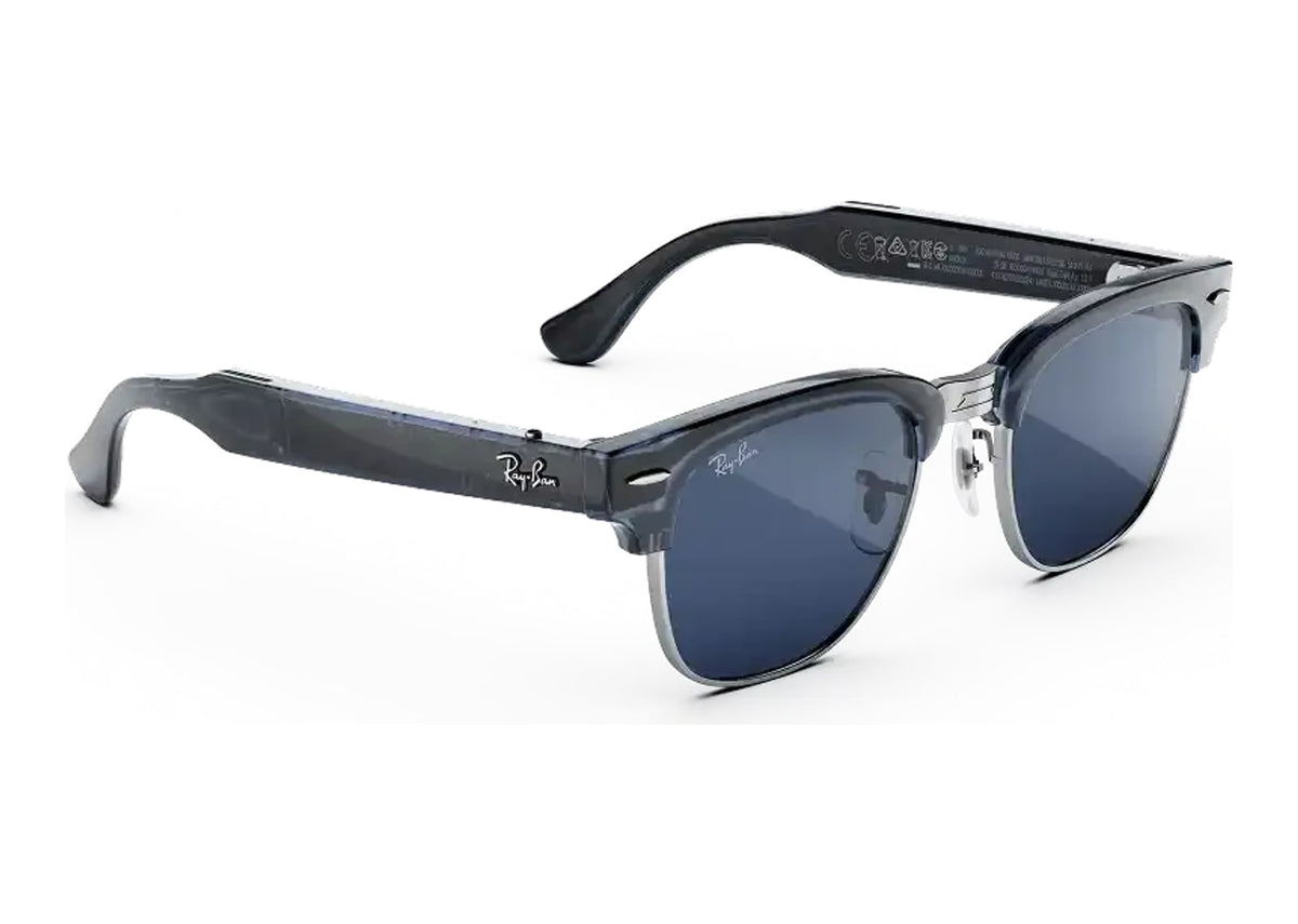 Ray-Ban Meta Clubmaster Audio AI Smart Glasses Transitions Sapphire Lens Blue