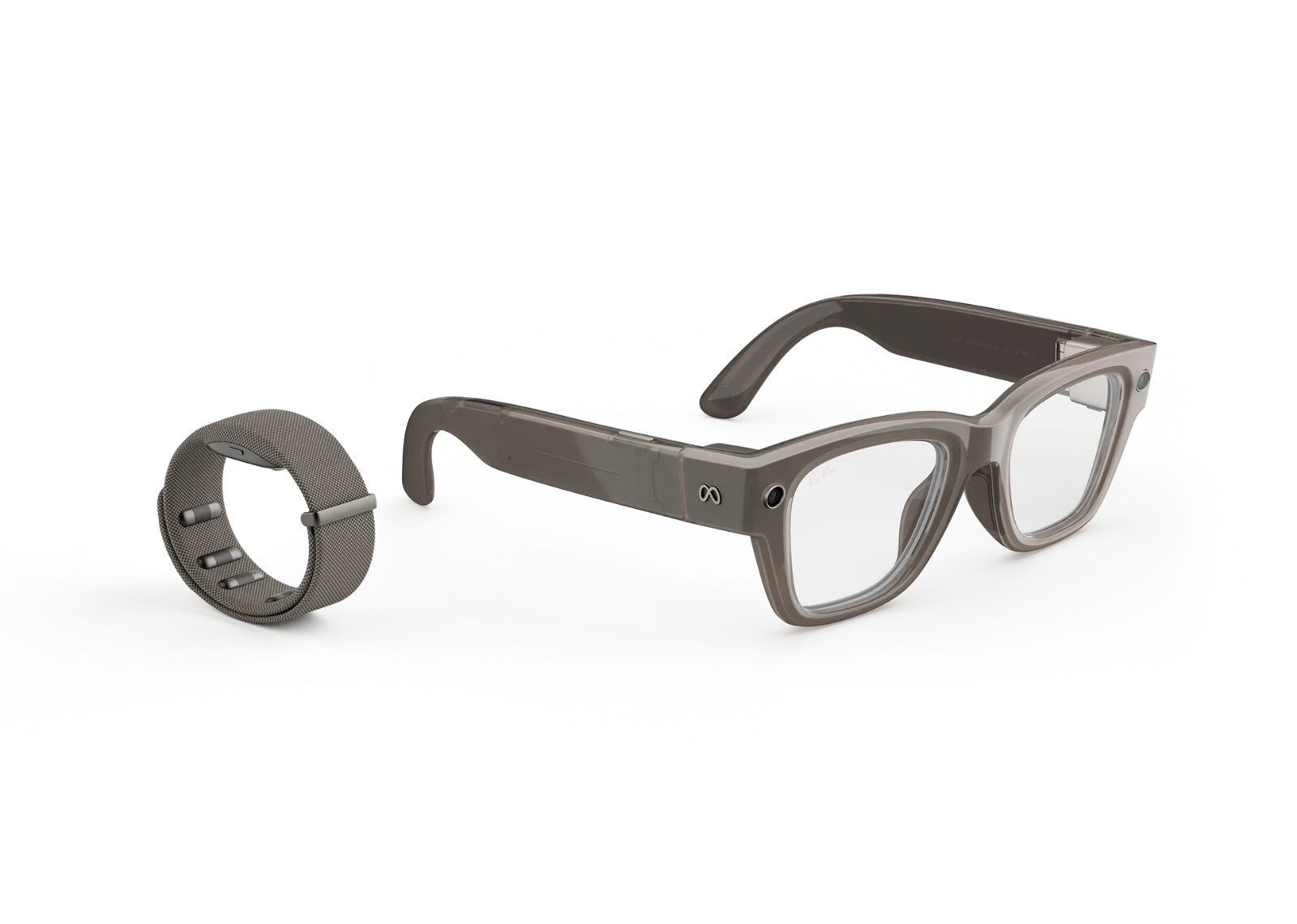 Ray-Ban Meta Display AI Smart Glasses with Neural Band In-Lens Display Clear Black