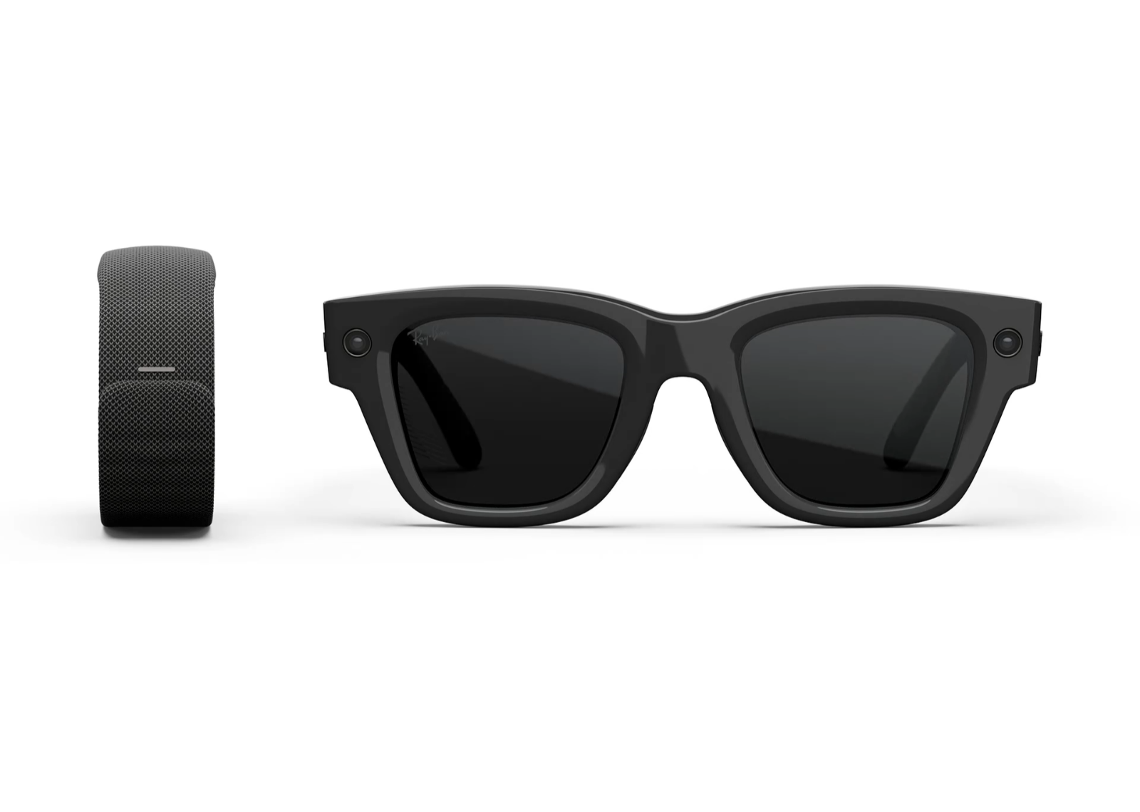 Ray-Ban Meta Display AI Smart Glasses with Neural Band Transitions Lens Shiny Black
