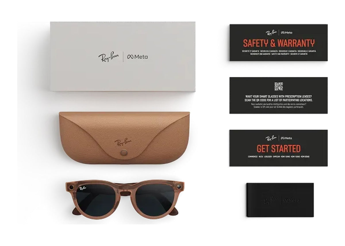 Ray-Ban Meta Headliner Gen 2 AI Smart Glasses Grey Transitions Lens Matte Transparent Peach