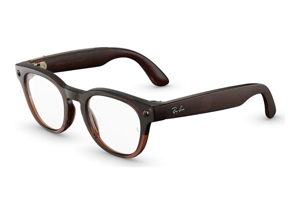 Ray-Ban Meta Scriber Optics Gen 2 AI Smart Glasses Clear Lens Shiny Umber