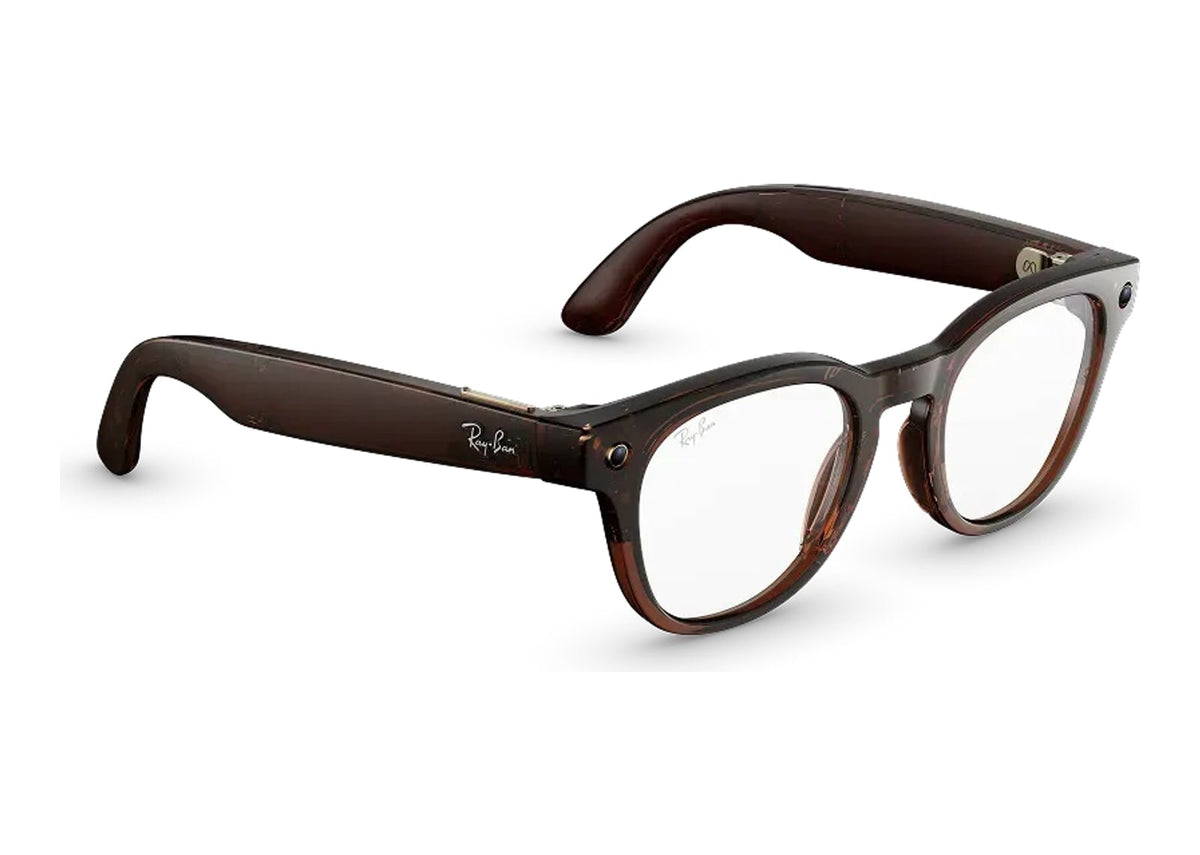 Ray-Ban Meta Scriber Optics Gen 2 AI Smart Glasses Clear Lens Shiny Umber
