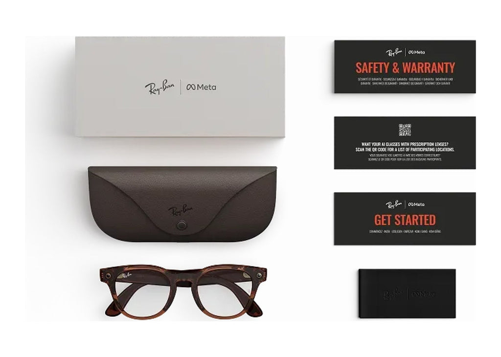 Ray-Ban Meta Scriber Optics Gen 2 AI Smart Glasses Clear Lens Shiny Umber