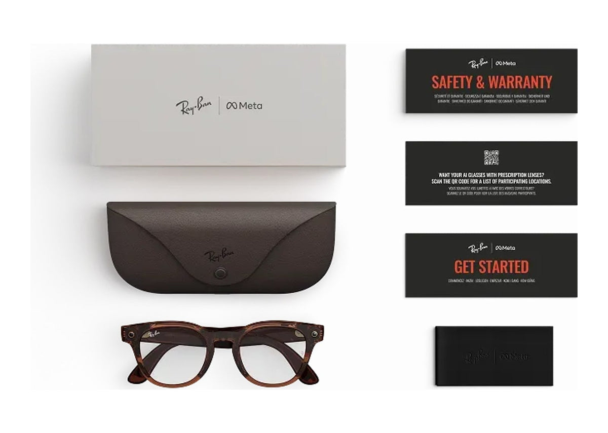 Ray-Ban Meta Scriber Optics Gen 2 AI Smart Glasses Clear Lens Shiny Umber
