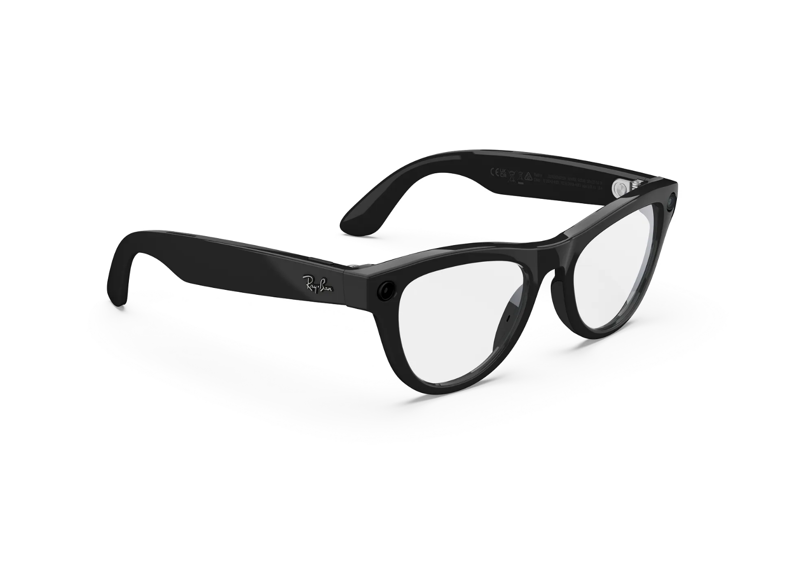 Ray-Ban Meta Skyler Gen 1 AI Smart Glasses Clear Lens Shiny Black