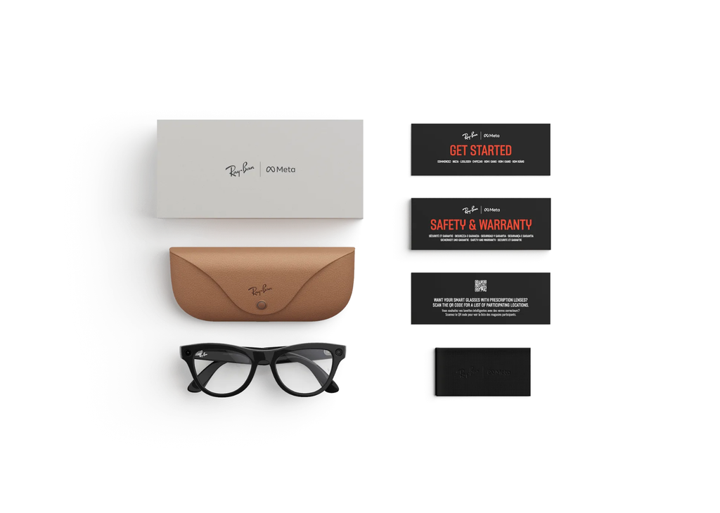 Ray-Ban Meta Skyler Gen 1 AI Smart Glasses Clear Lens Shiny Black