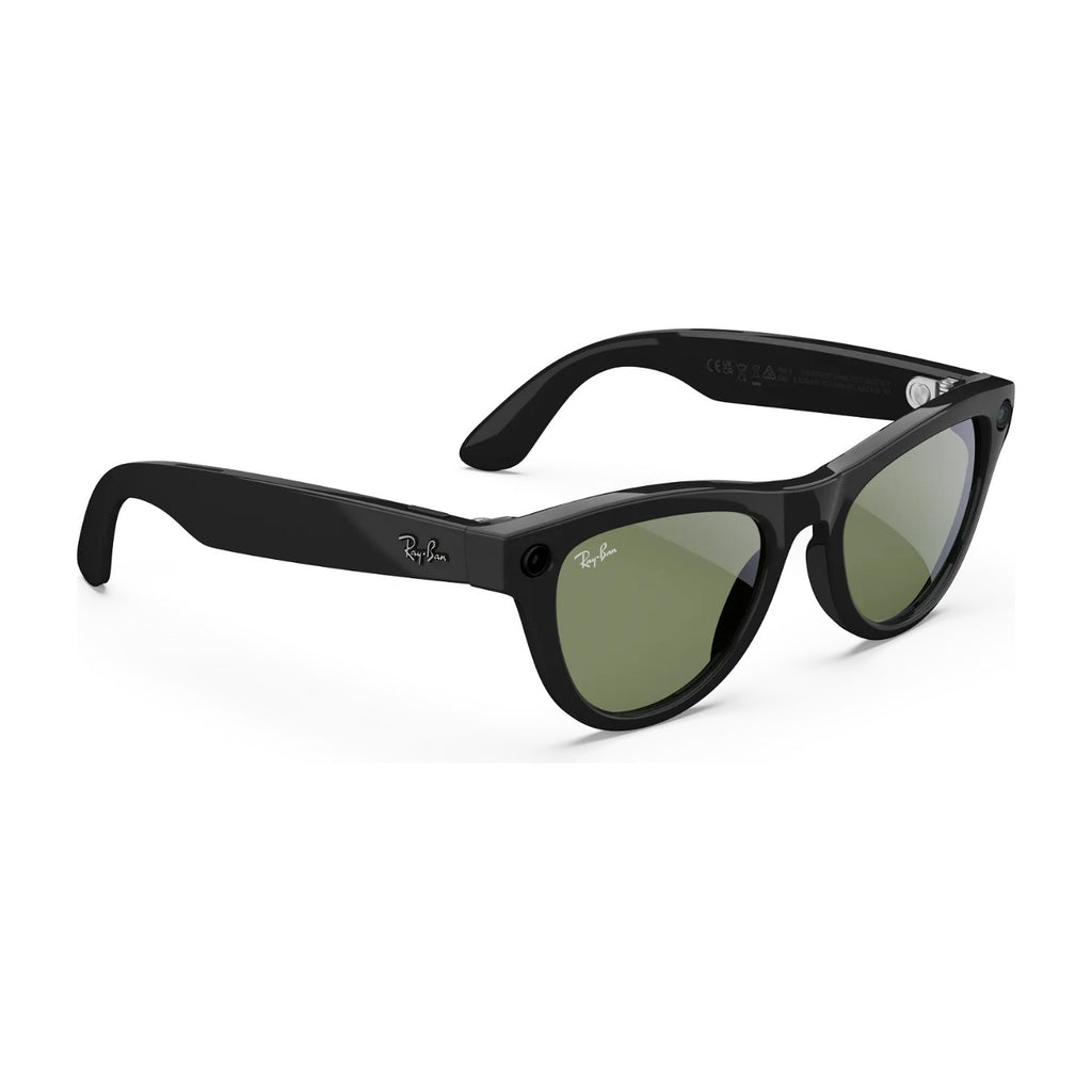 Ray-Ban Meta Skyler Gen 1 AI Smart Glasses Green Lens Shiny Black