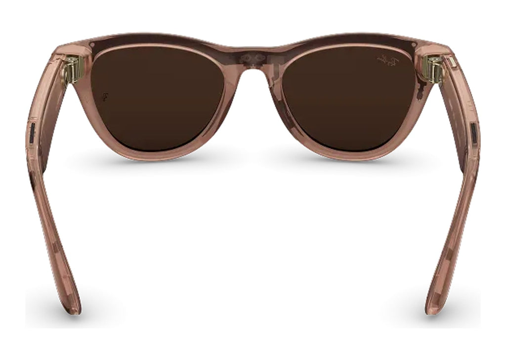 Ray-Ban Meta Skyler Gen 2 AI Smart Glasses Brown Transitions Lens Shiny Transparent Peach