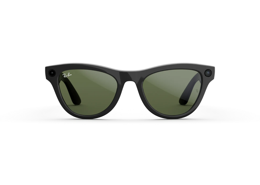 Ray-Ban Meta Skyler Gen 2 AI Smart Glasses Green Lens Shiny Black