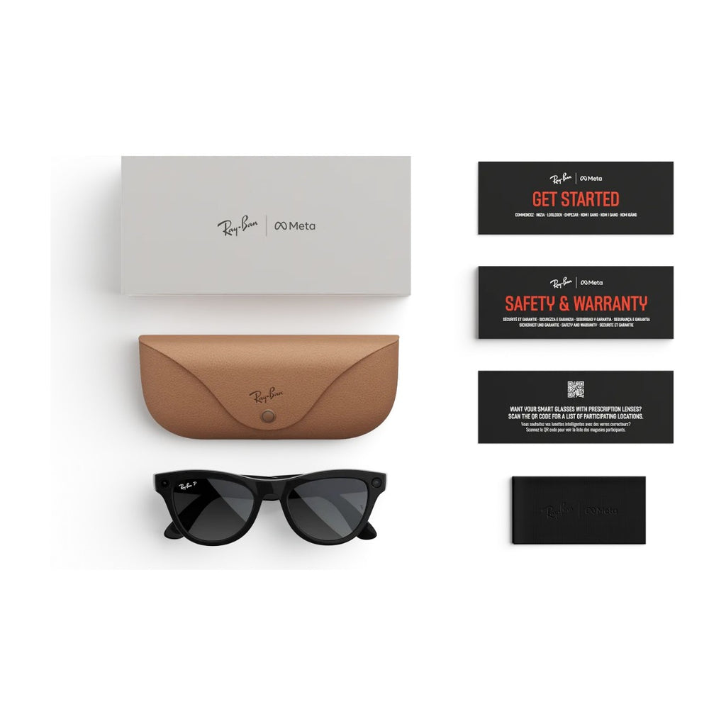 Ray-Ban Meta Skyler Gen 2 AI Smart Glasses Polarized Black Lens Shiny Black