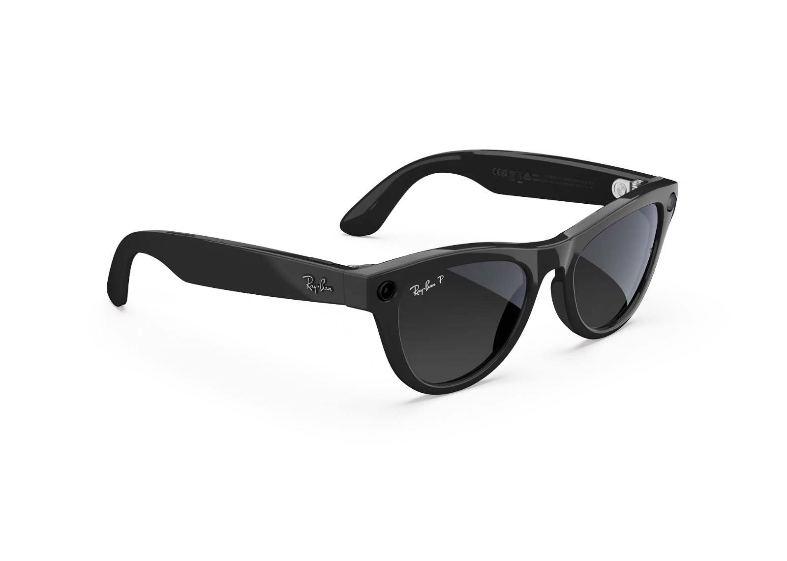 Ray-Ban Meta Skyler Gen 2 AI Smart Glasses Polarized Black Lens Shiny Black