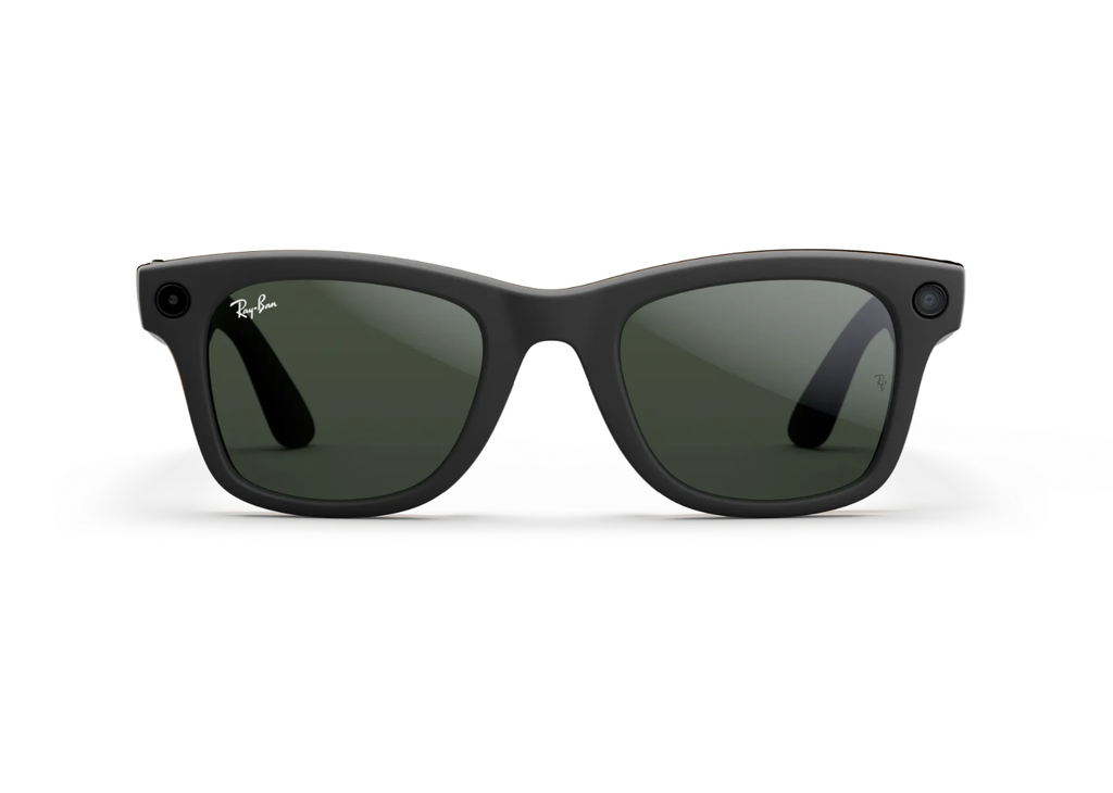Ray-Ban Meta Wayfarer Gen 1 AI Smart Glasses Clear to Graphite Green Transitions Lens Matte Black