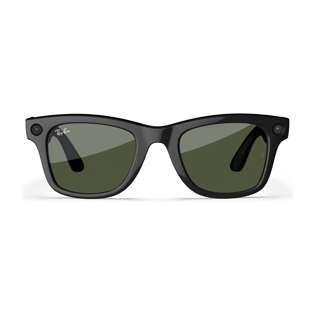 Ray-Ban Meta Wayfarer Gen 1 AI Smart Glasses Green Lens Shiny Black