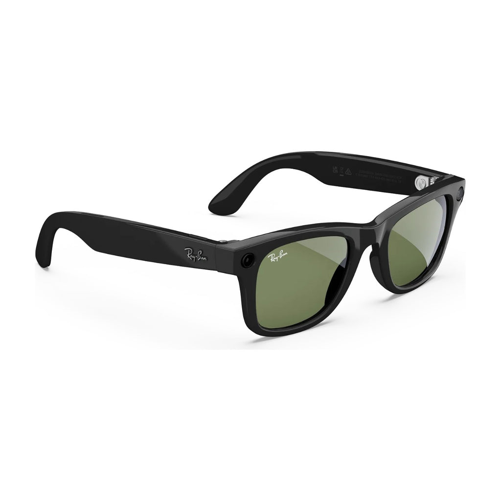Ray-Ban Meta Wayfarer Gen 1 AI Smart Glasses Green Lens Shiny Black
