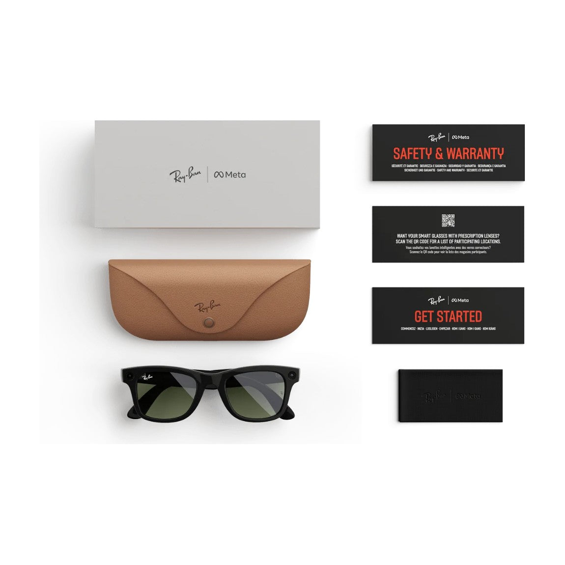 Ray-Ban Meta Wayfarer Gen 1 AI Smart Glasses Green Lens Shiny Black