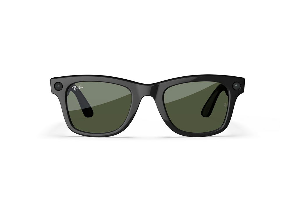 Ray-Ban Meta Wayfarer Gen 2 AI Smart Glasses Green Lens Shiny Black