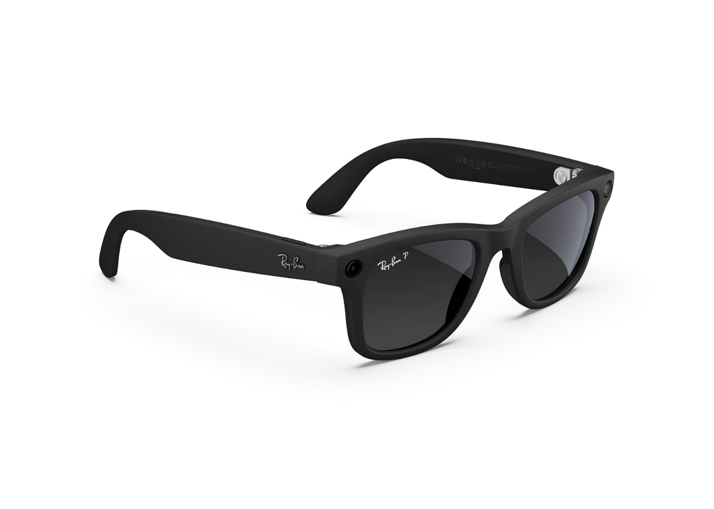 Ray-Ban Meta Wayfarer Gen 2 AI Smart Glasses Polarized Gradient Graphite Lens Matte Black