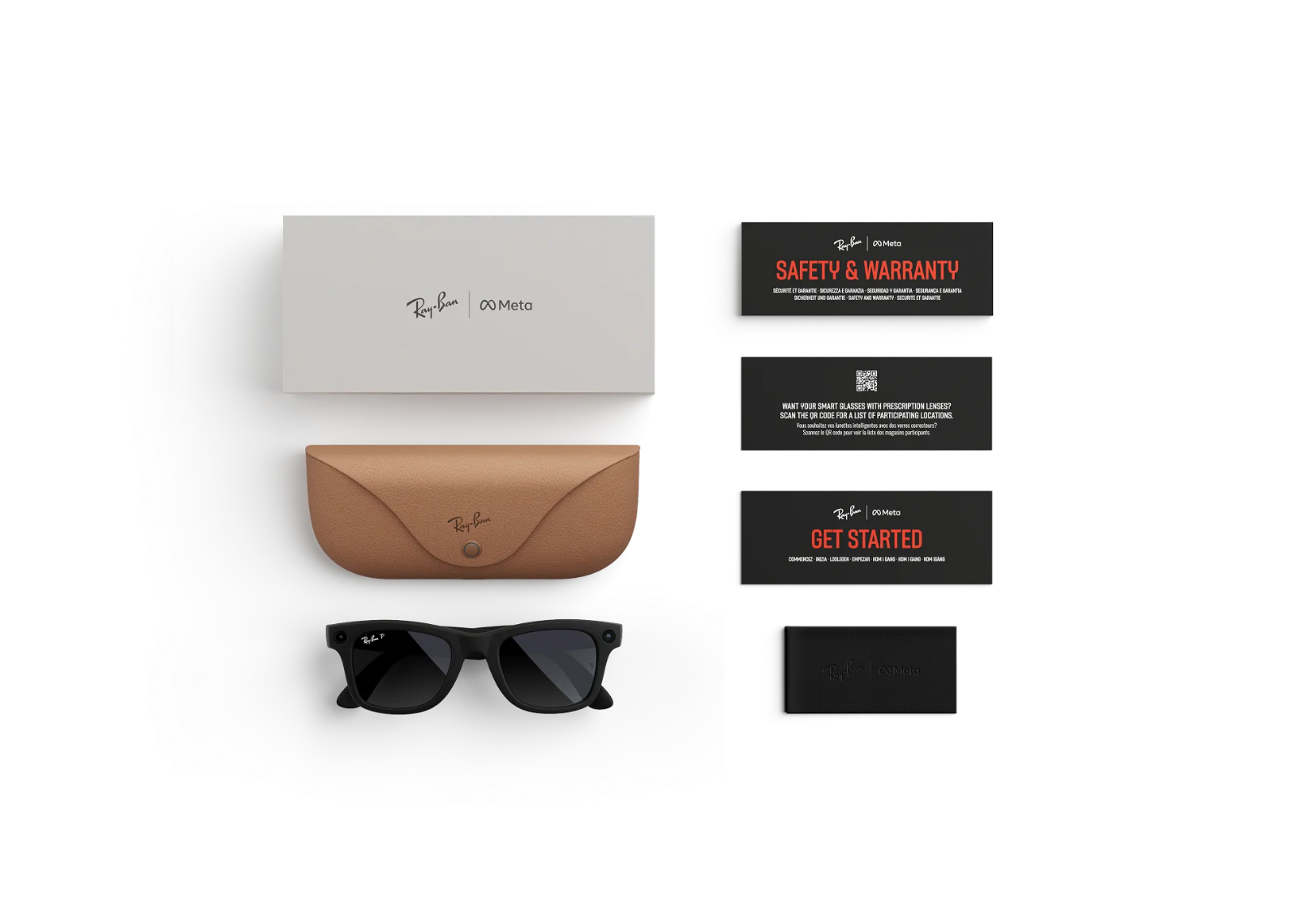 Ray-Ban Meta Wayfarer Gen 2 AI Smart Glasses Polarized Gradient Graphite Lens Matte Black