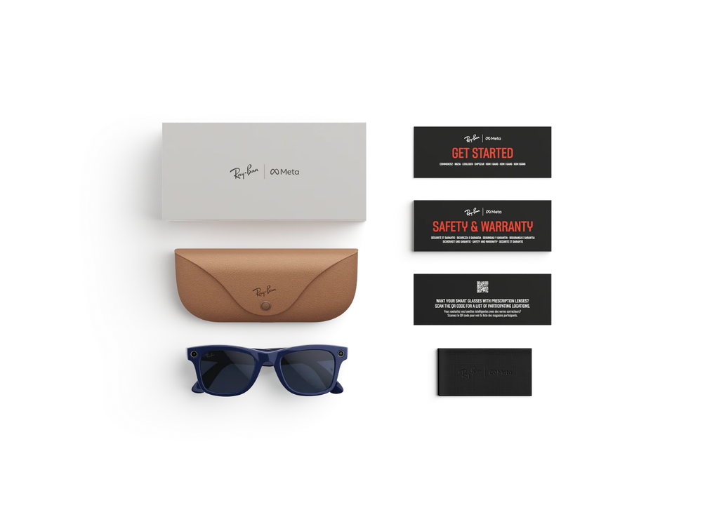 Ray-Ban Meta Wayfarer Gen 2 AI Smart Glasses Sapphire Transitions Shiny Cosmic Blue