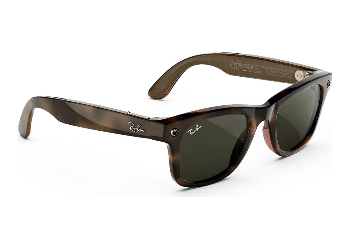 Ray-Ban Meta Wayfarer Gen 3 AI Smart Glasses Green Lens Havana