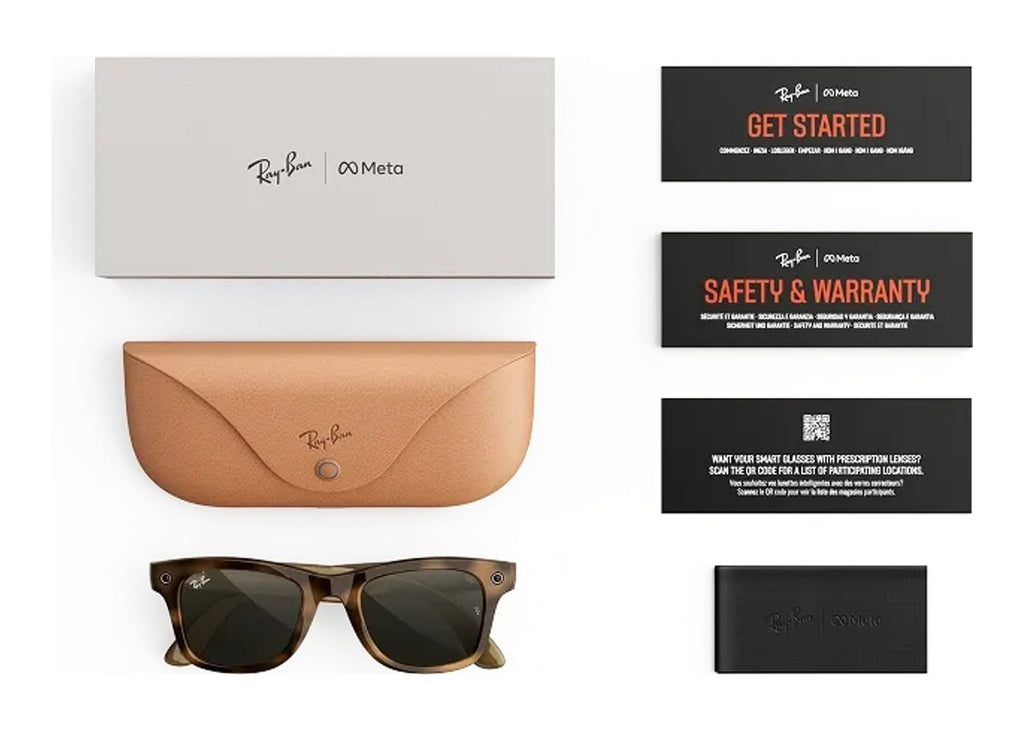 Ray-Ban Meta Wayfarer Gen 3 AI Smart Glasses Green Lens Havana