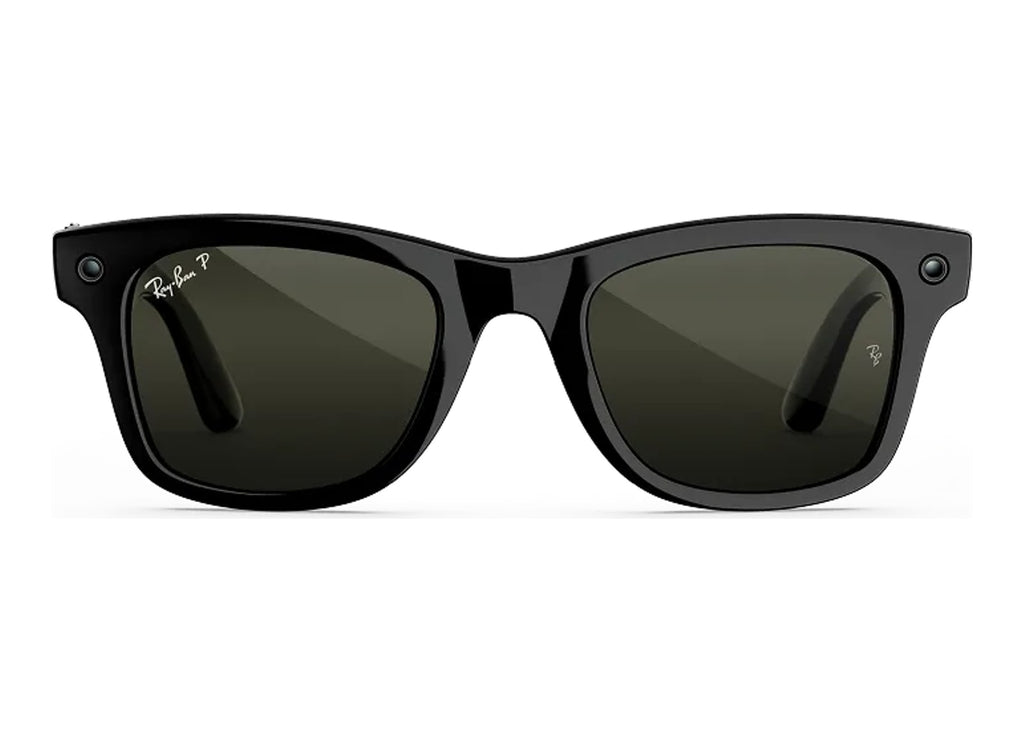 Ray-Ban Meta Wayfarer Gen 3 AI Smart Glasses Polarized Green Lens Shiny Black