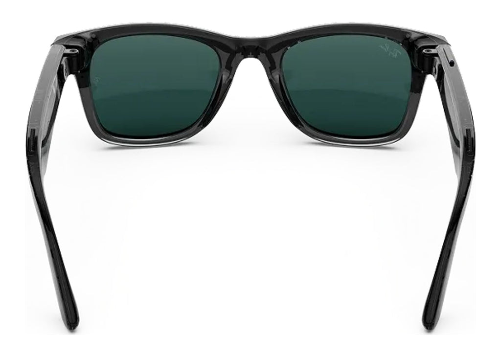 Ray-Ban Meta Wayfarer Gen 3 AI Smart Glasses Transitions Aquamarine Lens Transparent Black