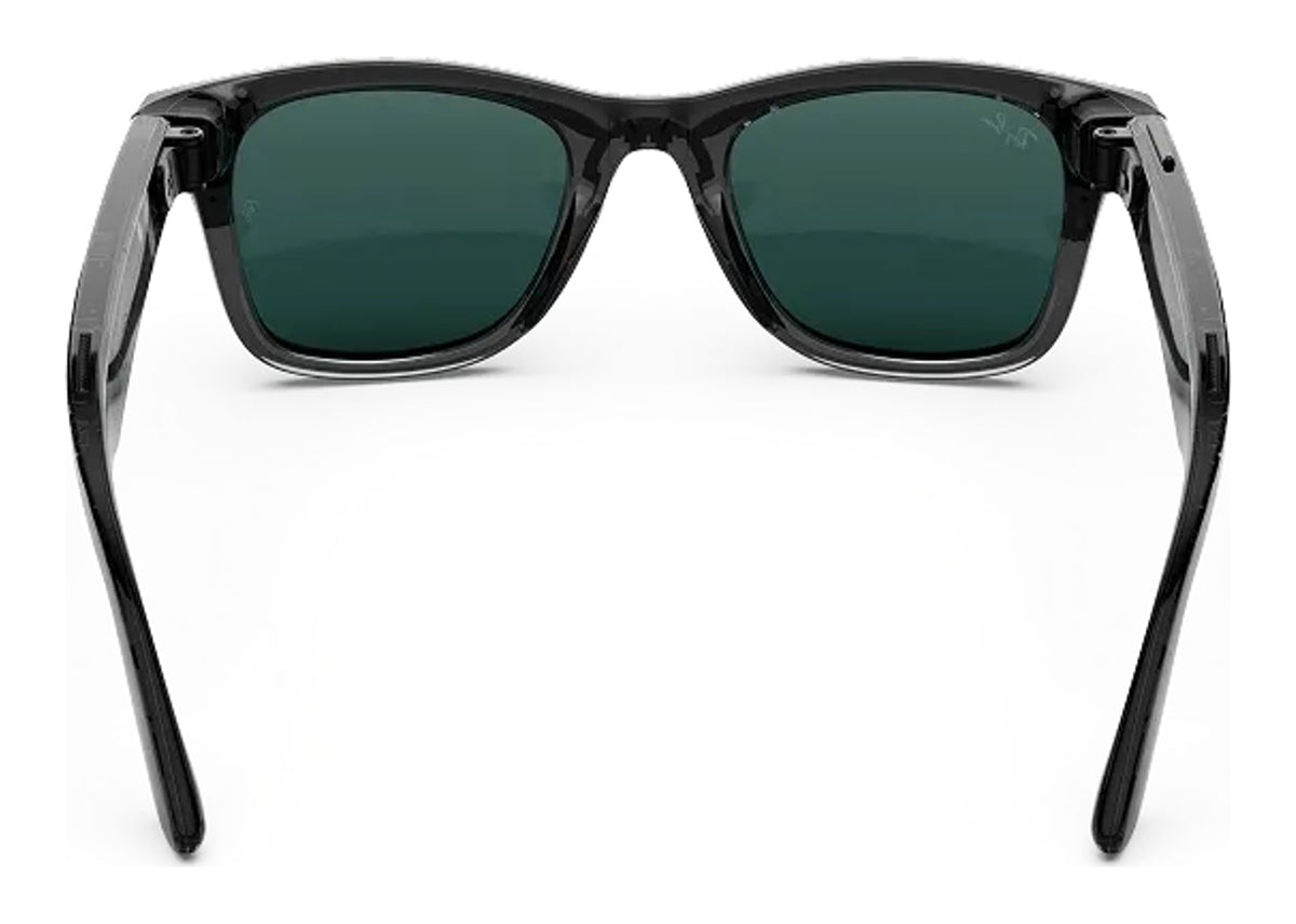 Ray-Ban Meta Wayfarer Gen 3 AI Smart Glasses Transitions Aquamarine Lens Transparent Black