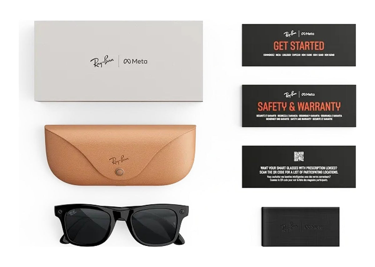 Ray-Ban Meta Wayfarer Gen 3 AI Smart Glasses Transitions Grey Lens Shiny Black