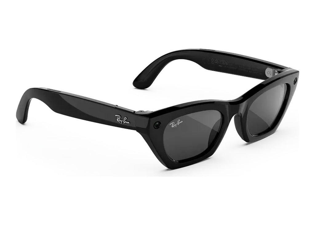 Ray-Ban Meta Zena Gen 3 AI Smart Glasses Grey Lens Shiny Black