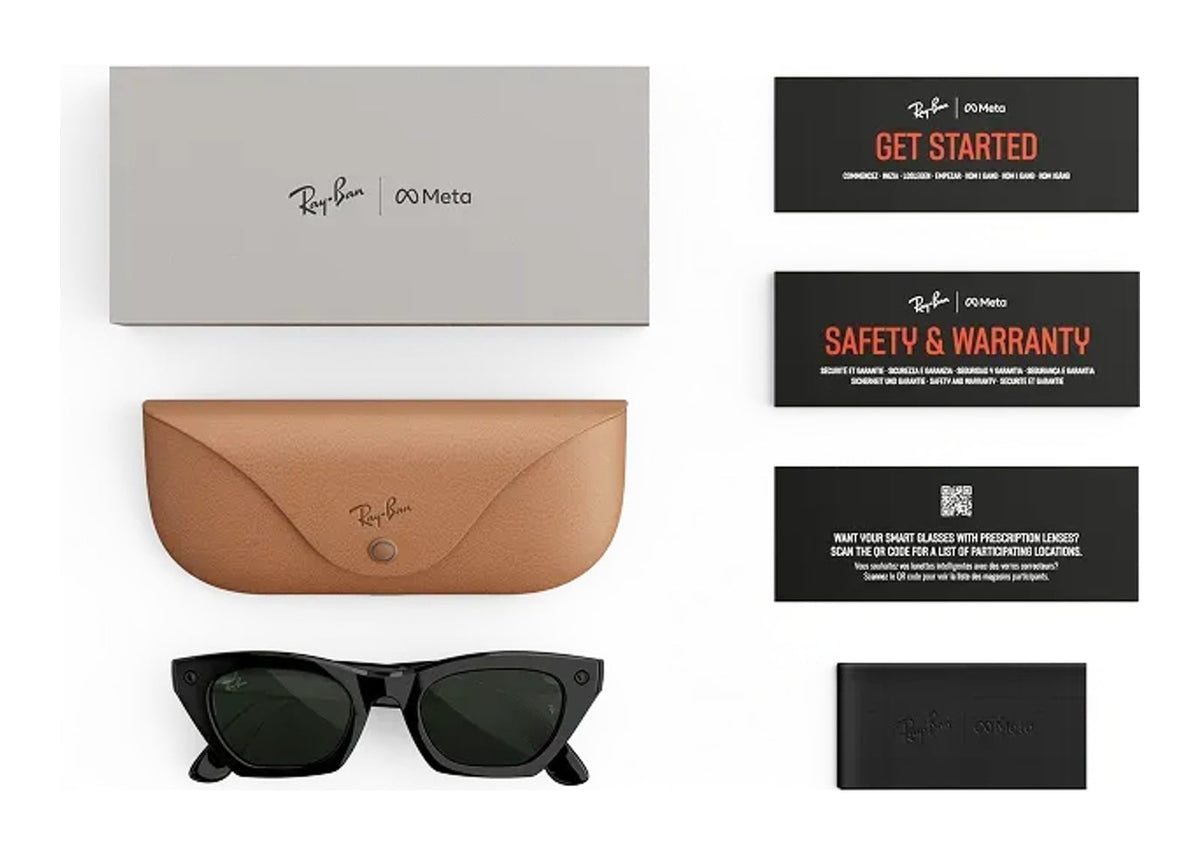 Ray-Ban Meta Zena Gen 3 AI Smart Glasses Transitions Graphite Green Lens Shiny Black
