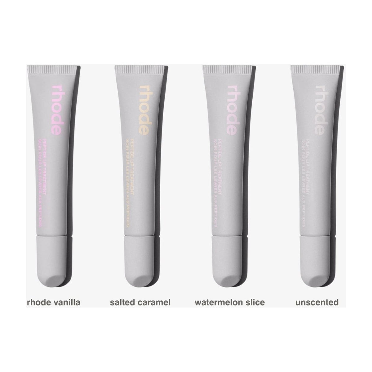 Rhode Peptide Lip Treatments All Four Scents Together