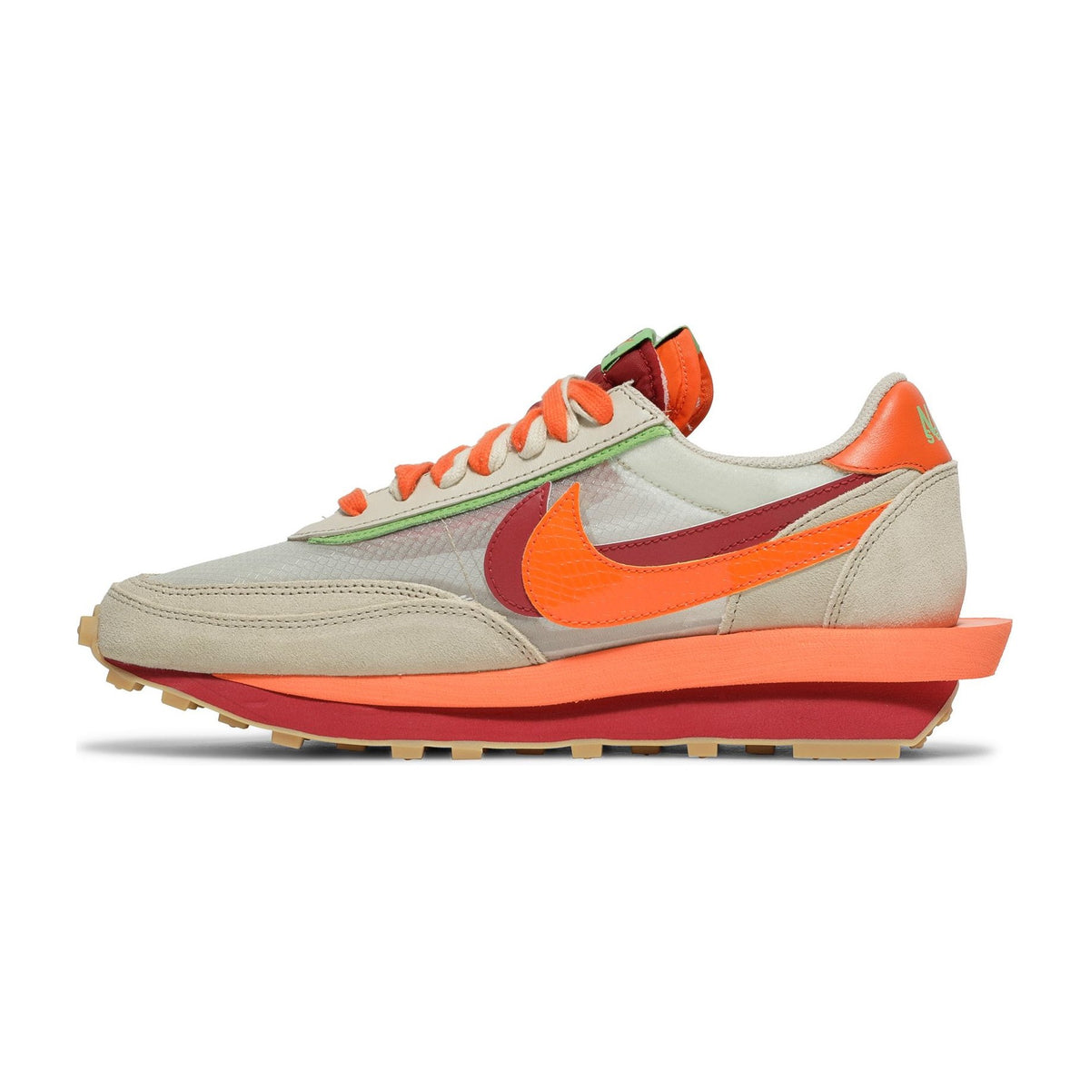 sacai x Clot x Nike LDWaffle Net Orange Blaze