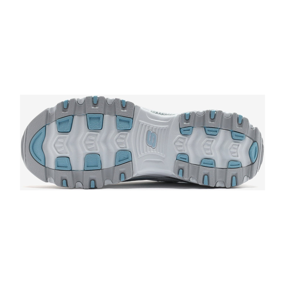 Skechers D'lites Chromatic White Silver Light Blue