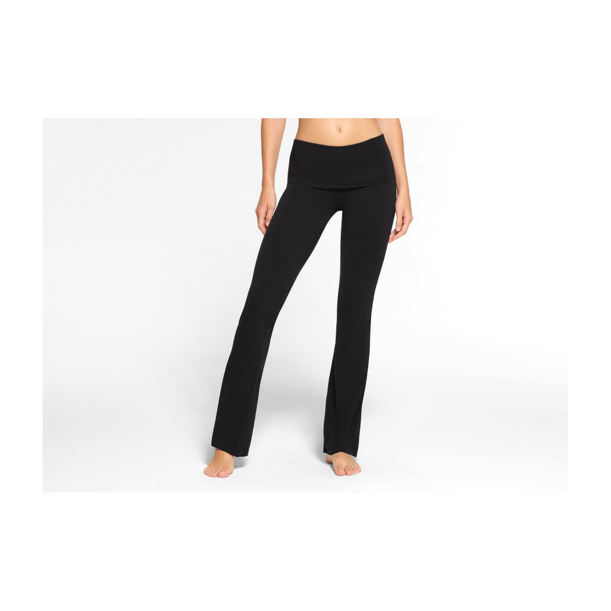 Skims Cotton Jersey Foldover Pant Soot
