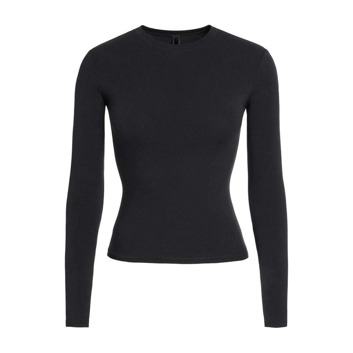 Skims Cotton Jersey Long Sleeve T-Shirt Soot