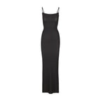 Skims Soft Lounge Long Slip Dress Onyx