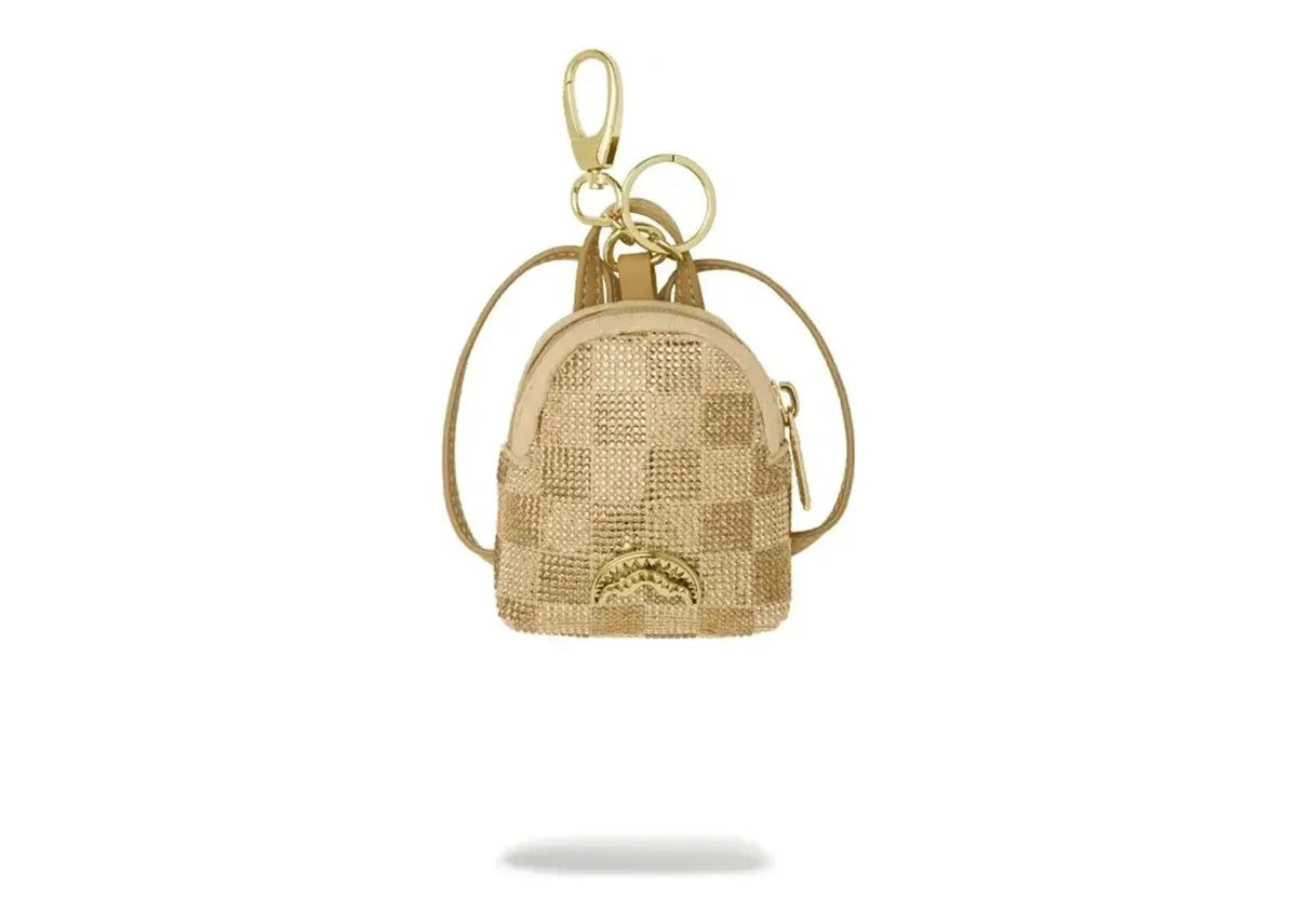 Sprayground 2 Tone Gold Trinity Backpack Keychain
