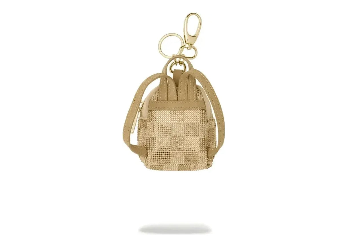 Sprayground 2 Tone Gold Trinity Backpack Keychain