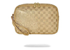 Sprayground 2 Tone Gold Trinity Toiletry Brick Gold