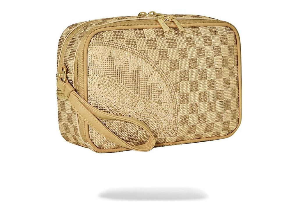 Sprayground 2 Tone Gold Trinity Toiletry Brick Gold